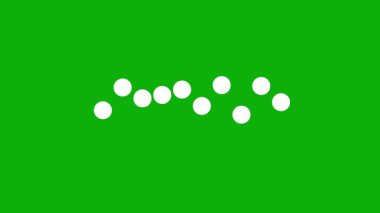 Yeşil ekran arkaplanlı beyaz daireler hareketli grafikler