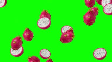 Düşen yusufçuk hareketi grafikleri yeşil ekran arka planına sahip