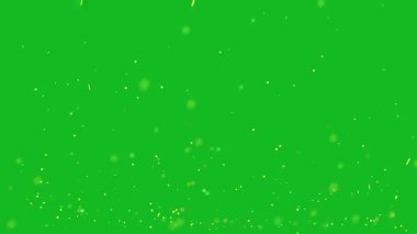 Yükselen ateş yeşil ekran arka planına sahip hareket grafiklerini ateşliyor