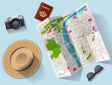 Seyahat - turist Haritası ve diğer ekipmanlar