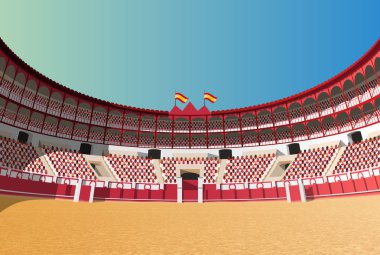 İspanyol boğa güreşi arena