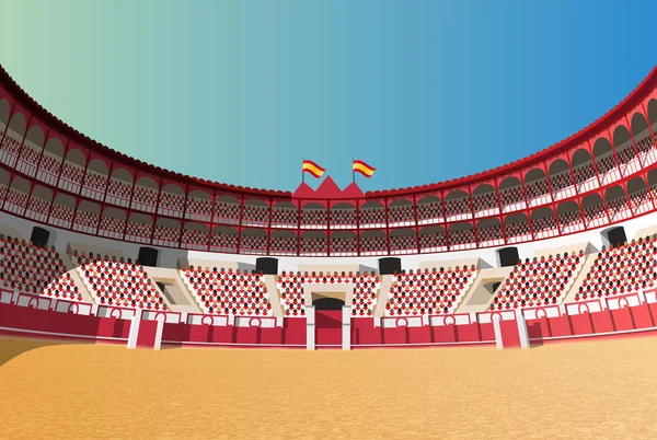 Spanish bullfight arena — Stock Vector