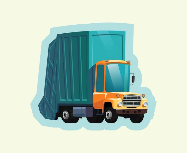 Εικονογράφηση Φορέα Φορτηγό Σκουπίδια — Διανυσματικό Αρχείο