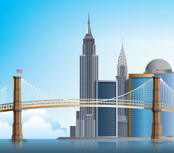 Brooklyn bridge — Stockvector