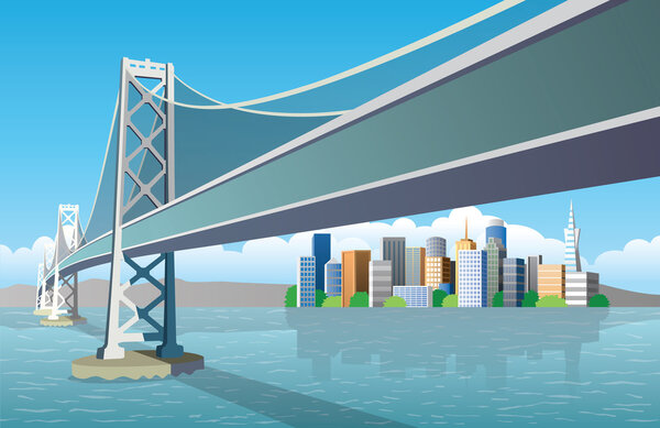 вид на город с моря