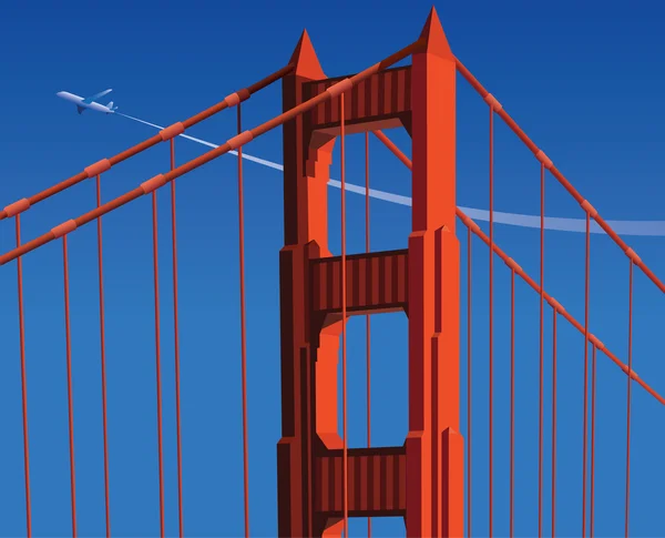 Sky pohled z mostu — Stockový vektor
