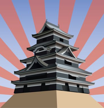 Japanese castle clipart