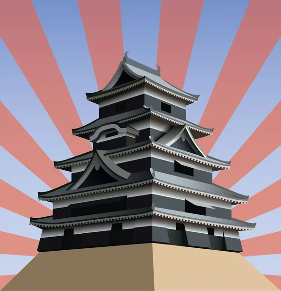 日本の城 — ストックベクタ