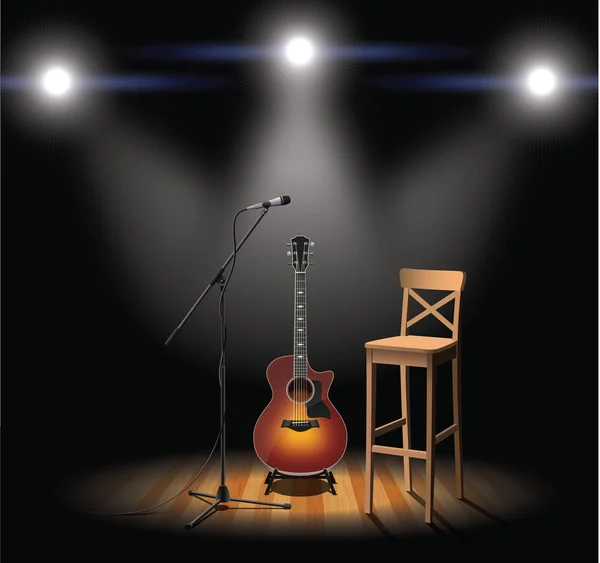 Acoustic stage — Stock Vector