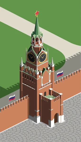 Torre del Kremlin de Moscú — Archivo Imágenes Vectoriales