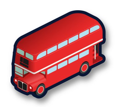 London double decker bus clipart