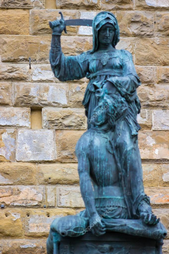 Statua di Donatello Giuditta e Oloferne Foto Stock Foto