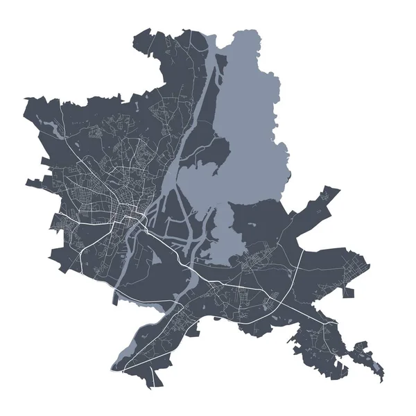Χάρτης Σετσέτσιν Λεπτομερής Διανυσματικός Χάρτης Της Διοικητικής Περιοχής Της Πόλης — Διανυσματικό Αρχείο