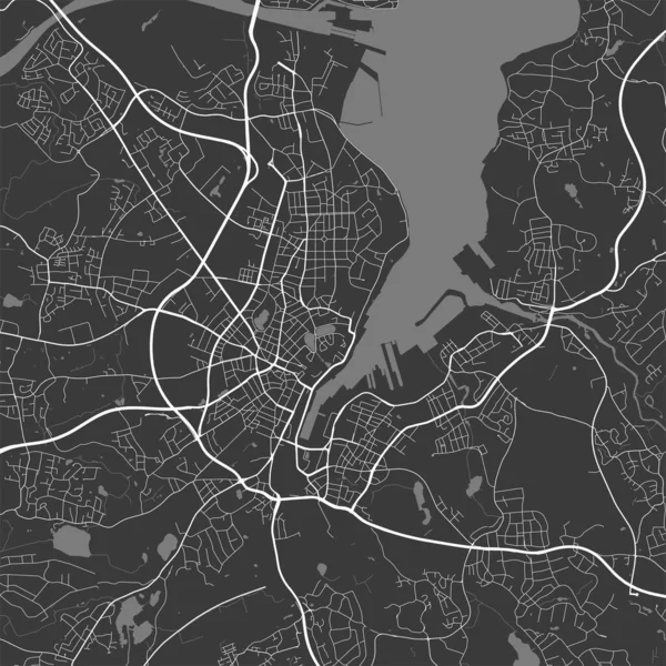 Mapa Urbano Kiel Ilustración Vectorial Kiel Map Art Poster Imagen — Vector de stock