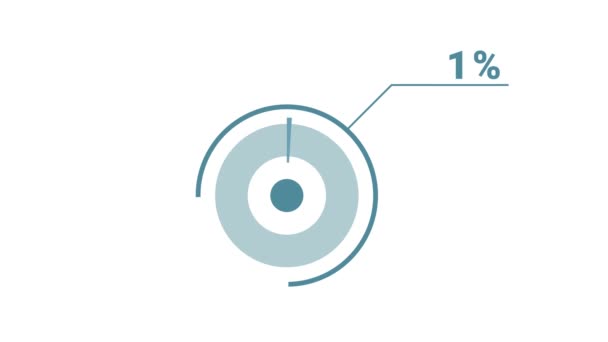 Por Ciento Círculo Redondo Gráfico Rosquillas Infografía Animación Gráfica Gratuita — Vídeo de stock