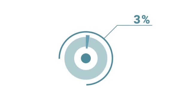 Відсотків Кругової Донорської Діаграми Інфографіки Відео Роялті Безкоштовна Графічна Анімація — стокове відео