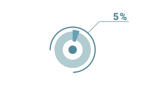 Prozent Kreisen Donut Diagramm Infografik Video Royalty Free Grafische Animation — Stockvideo