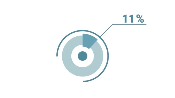 Percent Circle Donut Chart Infographic Video Royalty Free Graphic Animation — Stock Video