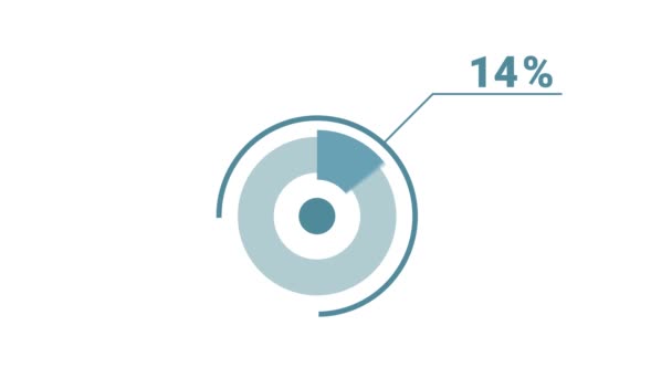 Percent Circle Donut Chart Infographic Video Royalty Free Graphic Animation — Stock Video