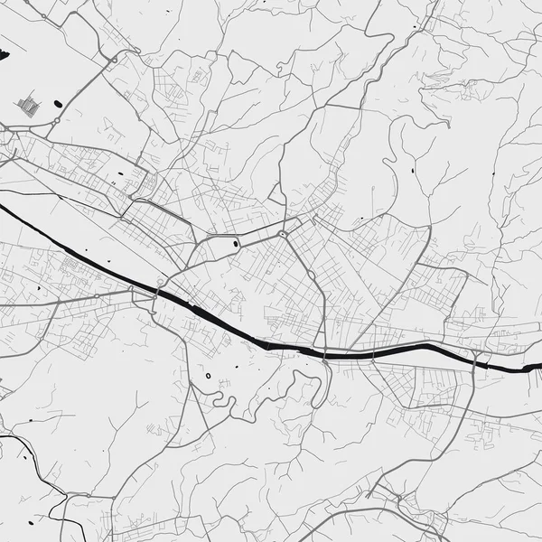 Mapa Cidade Urbana Florença Ilustração Vetorial Mapa Florença Cartaz Arte — Vetor de Stock