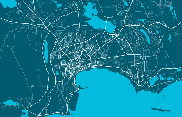 Mapa Detalhado Área Administrativa Cidade Baku Ilustração Vetorial Livre Royalties — Vetor de Stock