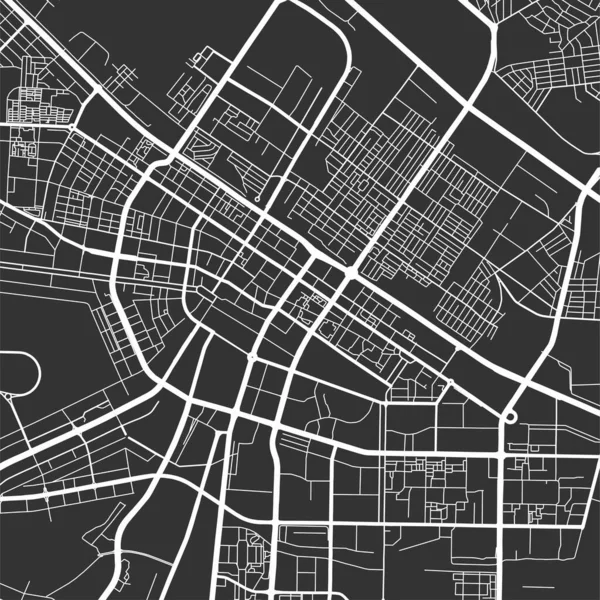 Mapa Urbano Ashgabat Ilustración Vectorial Ashgabat Mapa Póster Arte Escala — Vector de stock
