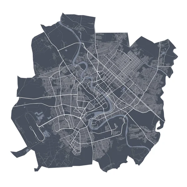 Mapa Bagdade Mapa Vetorial Detalhado Área Administrativa Cidade Bagdá Cityscape —  Vetores de Stock