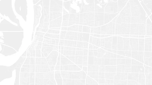 흰색의 멤피스 백그라운드 거리와 Widescreen Proportion Digital Flat Design Streetmap — 스톡 벡터