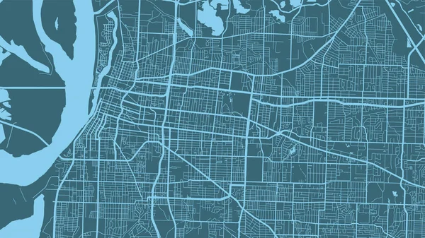 Skyblue Azul Memphis Cidade Área Vetorial Fundo Mapa Ruas Cartografia — Vetor de Stock