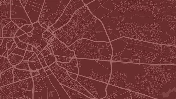 Red Manchester Stadsområde Vektor Bakgrundskarta Gator Och Vatten Kartografi Illustration — Stock vektor