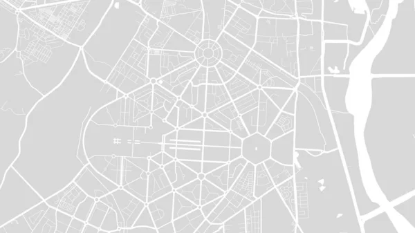 Gris Blanco Delhi Ciudad Vector Mapa Fondo Calles Cartografía Del — Archivo Imágenes Vectoriales