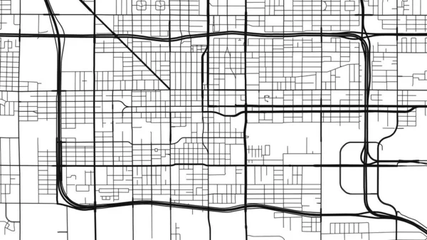 Blanco Negro Phoenix Ciudad Vector Mapa Fondo Calles Cartografía Del — Vector de stock