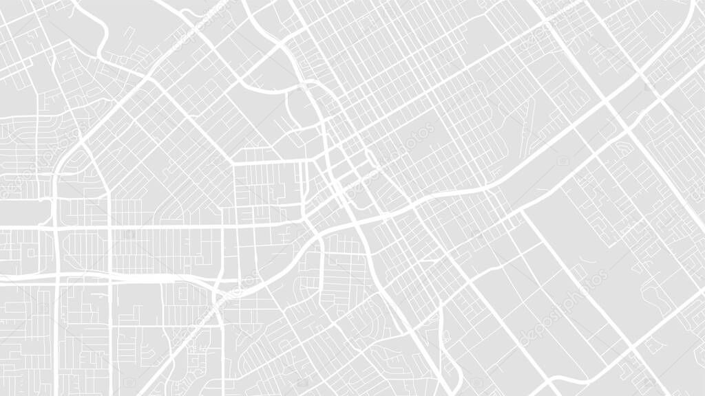 Light grey and white San Jose city area vector background map, streets and water cartography illustration. Widescreen proportion, digital flat design streetmap.