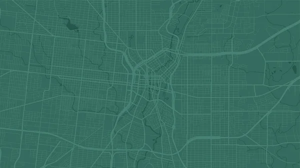 グリーンサンアントニオ市周辺のベクトル背景マップ 通りや水の地図イラスト ワイドスクリーン比率 デジタルフラットデザインストリートマップ — ストックベクタ