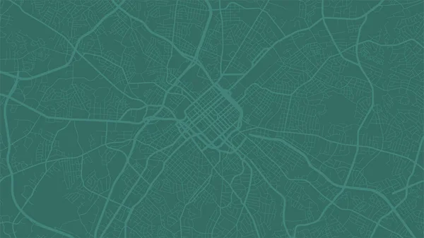 Green Charlotte Stadtgebiet Vektor Hintergrundkarte Straßen Und Wasser Kartographie Illustration — Stockvektor