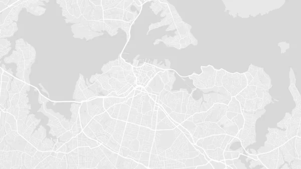 Bílá Šedá Auckland Oblast Vektor Pozadí Mapa Ulice Vodní Kartografie — Stockový vektor
