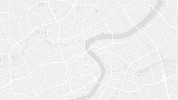 Branco Cinza Claro Shanghai City Area Vector Background Map Streets — Vetor de Stock