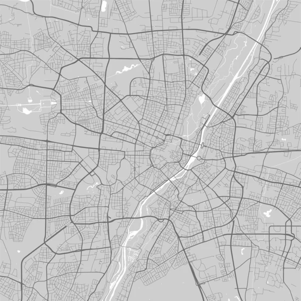 Mapa Urbano Múnich Ilustración Vectorial Mapa Munich Póster Arte Escala — Archivo Imágenes Vectoriales