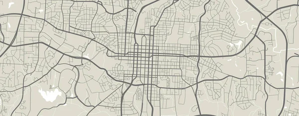 米国ローリー州のベクトル図 ストリートマップポスターイラスト ローリー地図アート — ストックベクタ