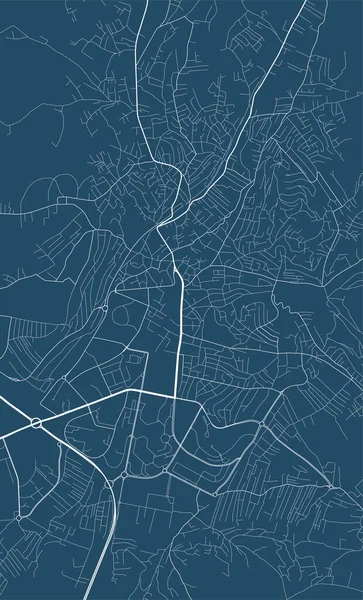 Pristina Detaillierte Karte Des Verwaltungsgebietes Der Stadt Pristina Stadtpanorama Lizenzfreie — Stockvektor