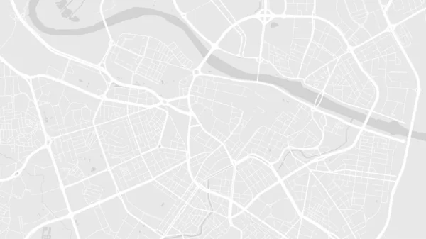 白色和浅灰萨拉戈萨市地区矢量背景地图 街道和水图解 宽屏比例 数字平面设计图 — 图库矢量图片