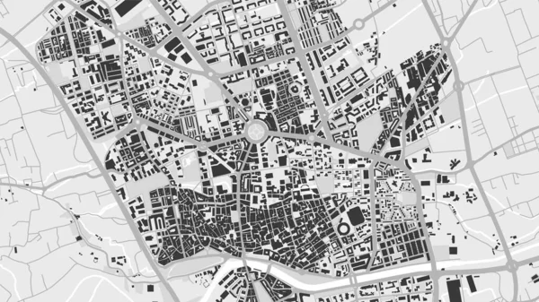 Подробная Карта Административного Района Мурсии Панорама Города Декоративная Графическая Туристическая — стоковый вектор