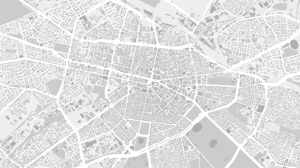 Weiß Und Hellgrau Sofia Stadtgebiet Vektor Hintergrundkarte Straßen Und Wasser — Stockvektor