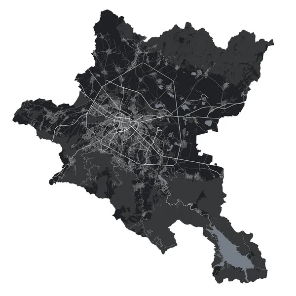 Mapa Sofia Mapa Vetorial Detalhado Área Administrativa Cidade Sofia Cityscape — Vetor de Stock