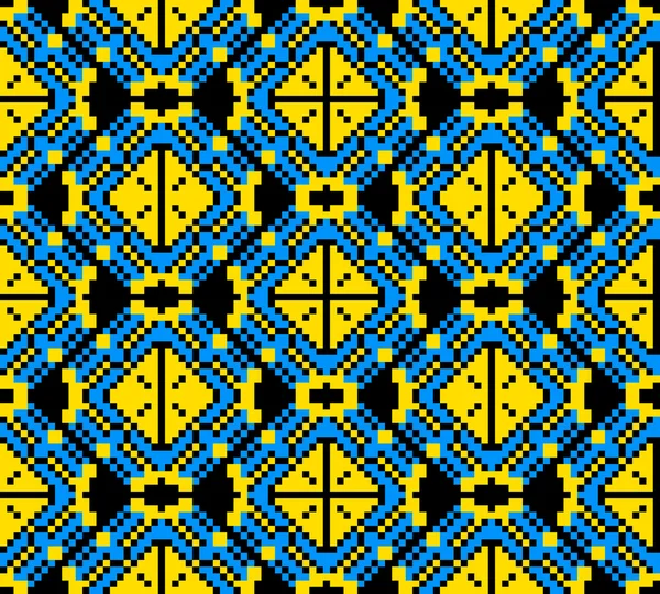 Ilustración vectorial del ornamento de patrón sin costura popular ucraniano. Adorno étnico — Vector de stock