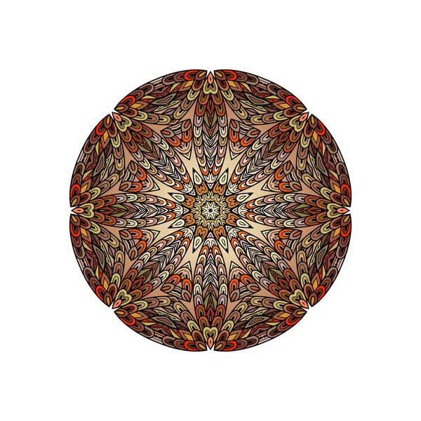 Kolorowy okrągły szablon mandali — Wektor stockowy