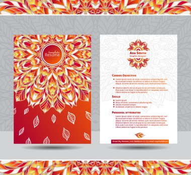 Özgeçmiş için yaratıcı şablonu