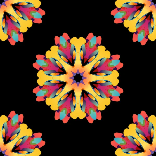 Kleurrijke naadloze patroon met vrije vorm — Stockvector