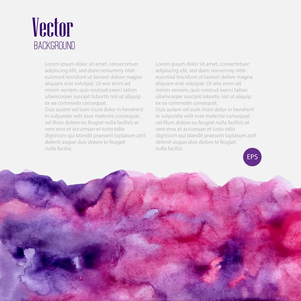 Aquarel business sjabloon met roze vlekken — Stockvector