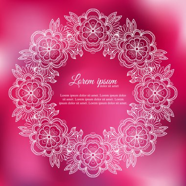 Davet zarif model beyaz süs çerçeve